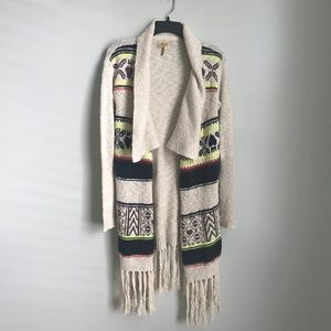 New Princess Vera Wang Fair Isle Duster Cardigan